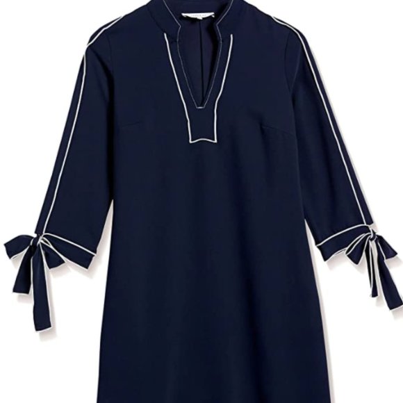 Lark & Ro Dresses & Skirts - Lark & Ro Navy Blue shift dress with bow sleeves - Sz 2